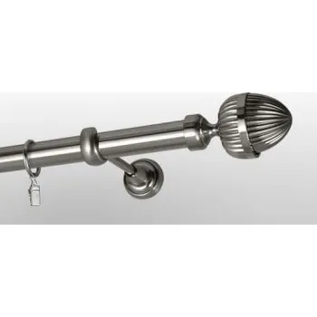 Garnýž Efekt-nerezová oceľ Ø 25 mm - koncovka Odeon tyč hladká