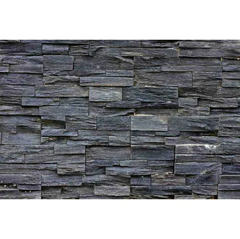 Fototapeta DIMEX | Vliesová fototapeta Břidlicová zeď MS-5-2355 | 375 x 250 cm| černá, šedá + Vliesová fototapeta na stěnu DIMEX Břidlicová zeď MS52355 v rozměru 375 x 250 cm + lepidlo zdarma