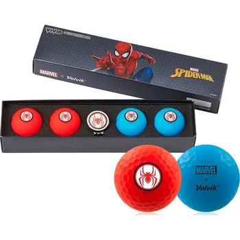 Golfový míček Volvik VIVID MARVEL SPIDERMAN 2.0 dárková sada