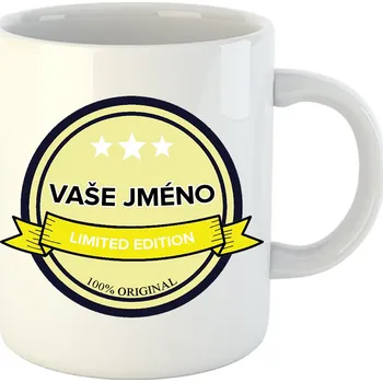 Bílý hrneček se jménem - 330 ml Barva: Žlutá