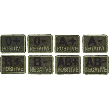 Nášivka NAVYS Označení krevní skupiny oliv suchý zip Varianta: A