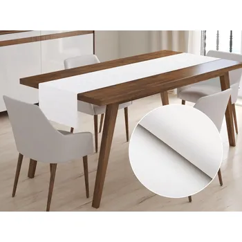 ubrus Dekorační běhoun na stůl BKW-201 Slonová kost žíhaná 20x120 cm