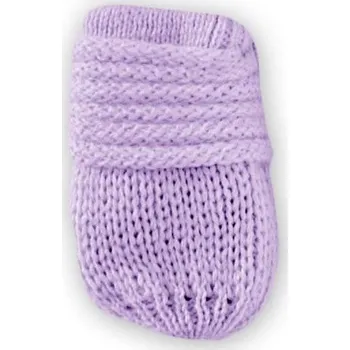 Rukavice Baby Nellys Kojenecké rukavičky pletené, zimní - Vel. 56-68 (0-6 m) Baby Nellys Lila