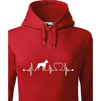 Dámská mikina Dámská mikina Boxer tep, Barva Červená, Velikost XL, Canvas Dámská mikina Bezvatriko.cz 1056