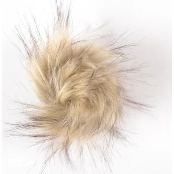 Bambulka premium z umělé kožešiny 8-9cm barva mix béžový vlas