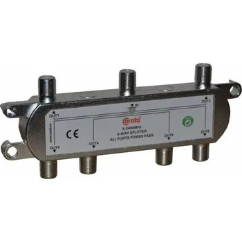 5-2400 Mhz CORAB 6-cestný splitter-SPLITTER s průchodem napětí