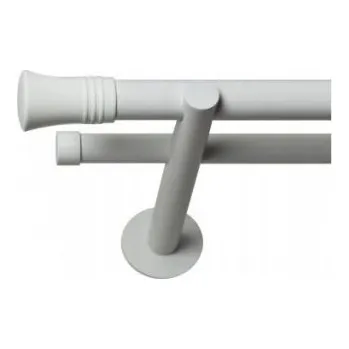 Garnýž Garnýž dvojitá 19mm biela leskla koncovka Capri