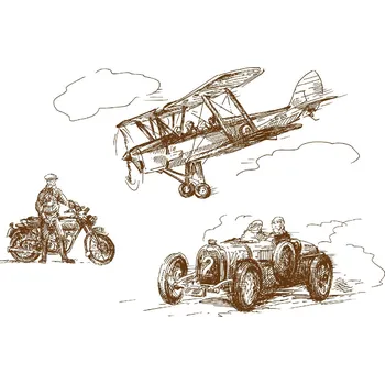 Fototapeta DIMEX | Vliesová fototapeta Stará vozidla MS-5-2183 | 375 x 250 cm| béžová, hnědá + Vliesová fototapeta na stěnu DIMEX Stará vozidla MS52183 v rozměru 375 x 250 cm + lepidlo zdarma