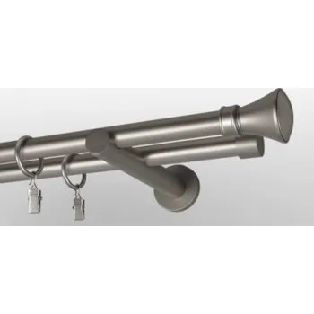 Garnýž Kovová garnýž Satin nickel Ø 19mm koncovka - Koloseo