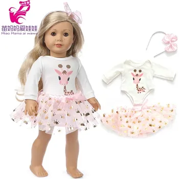 Roztomilý set bodíček, tutu sukně a čelenky pro Baby Born či American Girl