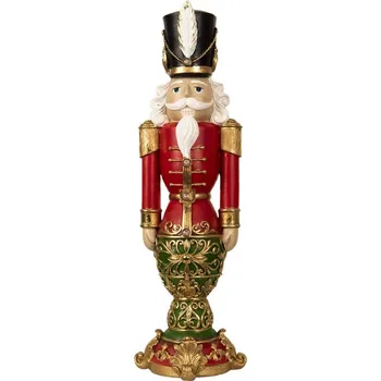 Louskáček vintage červeno zlatá patina 19*19*58 CM Clayre & Eef