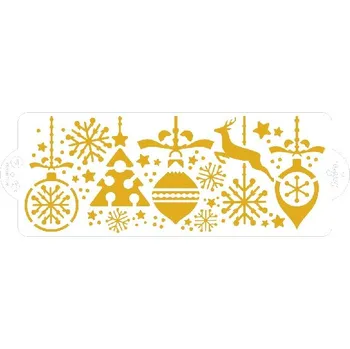 Vánoční šablona na pečení a zdobení - Stencil 10 x 28 cm