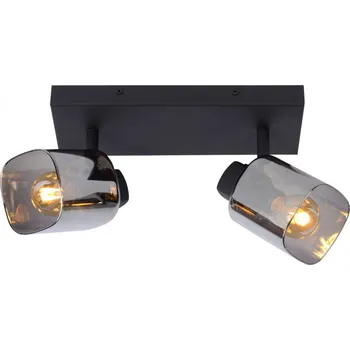 Lucide 17999/02/30 ALION stropní bodové svítidlo 2xE14 - černá, kouřové sklo + K nákupu nad 3000 Kč dárek zdarma