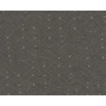 Tapeta Vliesová tapeta etno, geometrický černá, šedá 387426 / Tapety na zeď 38742-6 Nara (0,53 x 10,05 m) A.S.Création