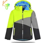 DĚTSKÁ ZIMNÍ BUNDA hrášková/šedá Kugo PB7352 (Dětská zimní zateplená bunda)