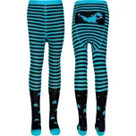 České bambusové punčocháče Trepon Soptik tyrkys pruhované vhodné i pro alergiky, atopiky velikost oblečení - děti: 110/116