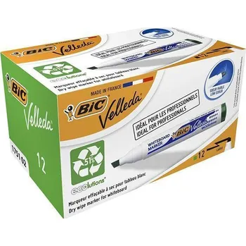 BIC Popisovač na tabuli Velleda ecolutions, zelená, 1,1-5,6 mm, klínový hrot, BIC 904949 267510