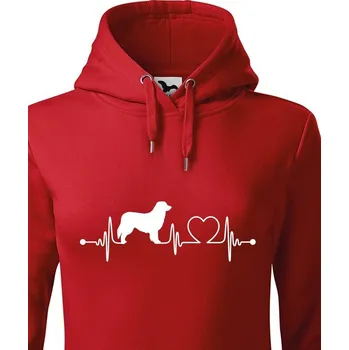 Dámská mikina Dámská mikina Český strakatý pes tep, Barva Červená, Velikost 2XL, Canvas Dámská mikina Bezvatriko.cz 1155