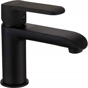 Vodovodní baterie Invena Siros, umyvadlová baterie, černá matná, BU-90-004-A