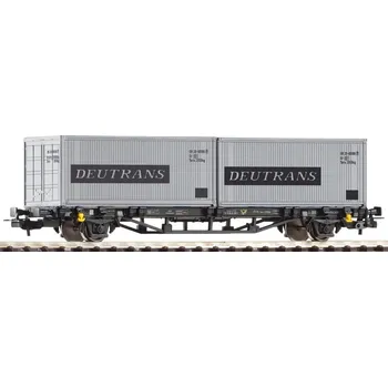 Vláček a vláčkodráha Piko Plošinový vagón Lgs579 2x20ft kontejnér Deutrans DR IV - 57747