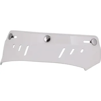 Helma na motorku Plochý kšilt Oxygen/Eso, CASSIDA (bílý, cvakání na druky)