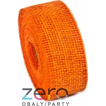 Stuha Stuha jutová 5 cm x 10 m - oranžová