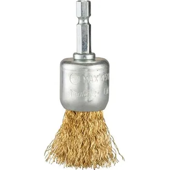 kartáč na vrtačku Koncový štětcový kartáč potažený mosazí Makita D-73726 - 24mm, 1/4" stopka šestihran