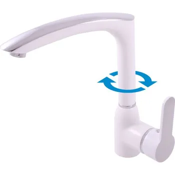 Vodovodní baterie Vodovodní baterie dřezová ZAMBEZI chrom/bílá, Barva: chrom/bílá, Rozměr: 3/8''