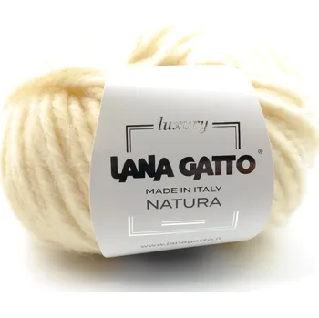 Příze Lana Gatto pletací příze NATURA vlna bavlna alpaca greggio 30218