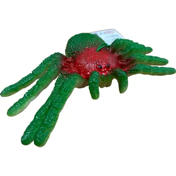 Figurka Gumový pavouk 14 cm zelený