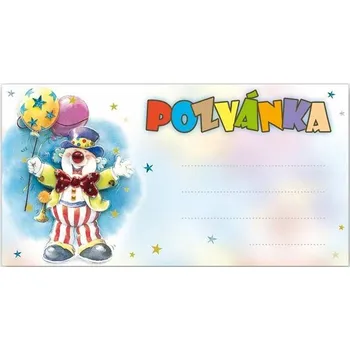 Pozvánka Pozvánka P001 (10 ks) - Klaun