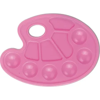 Paleta na barvy Paleta malířská plastová - růžová