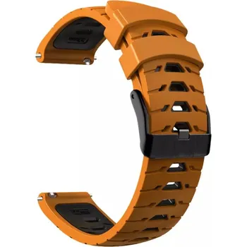 Příslušenství k chytrým hodinkám eses Silikonový vzorkovaný řemínek - Oranžovo černý, 22mm