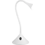 Trio Leuchten R52391101 VIPER - Stolní bílá LED lampička s husím krkem, LED 3W, 3000K (Ohebná stolní LED lampička s možností přidělání na zeď)