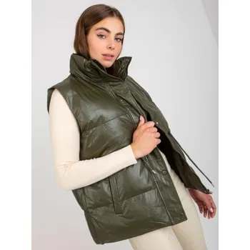 Dámská vesta Dámská vesta z ekokůže s kapsami LENA khaki