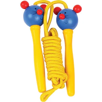 Švihadlo Bigjigs Toys Švihadlo zvířátko myška 1ks rukojeť žlutá