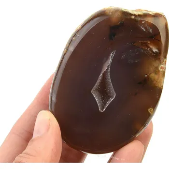 Přírodní kámen Achát geoda hnědá 178 g