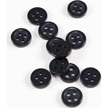 Knoflík Dírkový knoflík - černý - průměr 0,9 cm