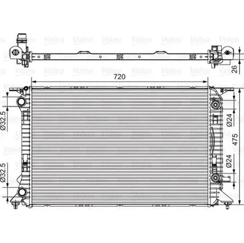 Chladič motoru Chladič, chlazení motoru VALEO 735472