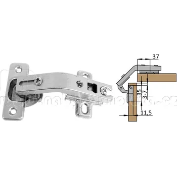 pant Nabytekmorava Příložný zalomený závěs s podložkou