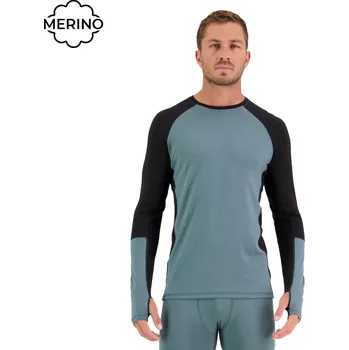 Pánské tričko Tričko Mons Royale Olympus Ls burnt sage/black L 2023 - Odesíláme do 24 hodin