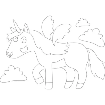 kreativní sada Radost v písku Mini sada A6 - balení 20ks Velikost šablony: jednorozec