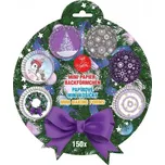 Mini košíčky na pralinky Věnec fialový 150 ks