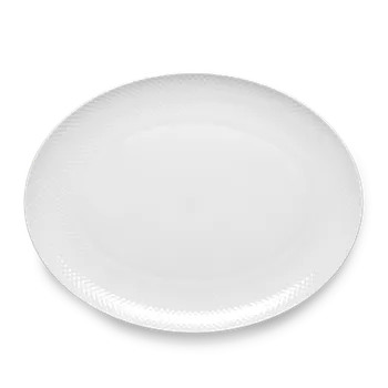 Talíř Porcelánový oválný talíř Rhombe 42x32 cm