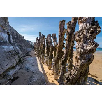 Fototapeta DIMEX | Vliesová fototapeta Scenérie na pobřeží MS-5-1795 | 375 x 250 cm| modrá, hnědá, šedá + Vliesová fototapeta na stěnu DIMEX Scenérie na pobřeží MS51795 v rozměru 375 x 250 cm + lepidlo zdarma