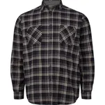 Pánská košile flanelová černo - šedá NORTH 56°4 dlouhý rukáv 4XL - 8XL NORTH 56°4 - 8XL
