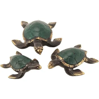 Soška Želva kov 9 cm sada 3 ks