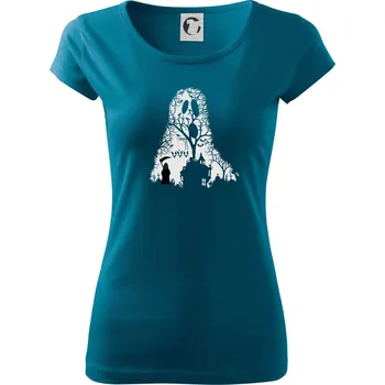 Dámské tričko Halloween duch - Dámské triko Pure - XS ( Petrolejová )