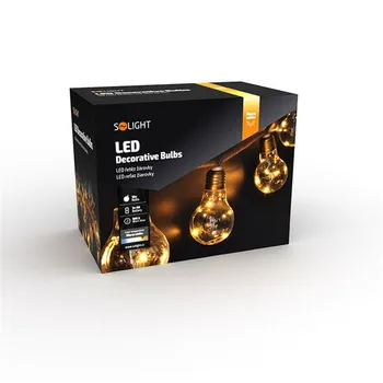 Vánoční osvětlení Solight 1V242 dekorativní žárovky na přírodním provazu 30 LED teplá bílá