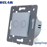 WELAIK modul vypínače, dvojitý ř.5 small panel šedý